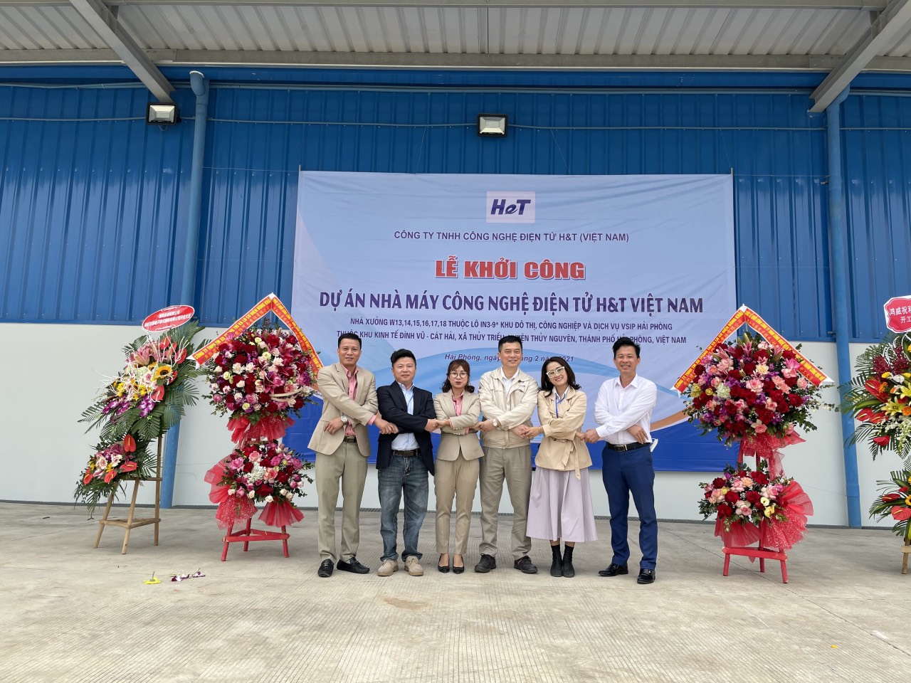 Lễ khởi công xây dựng - lắp đặt - thi công hệ thống PCCC nhà xưởng của KCN VSIP - Hải Phòng. 